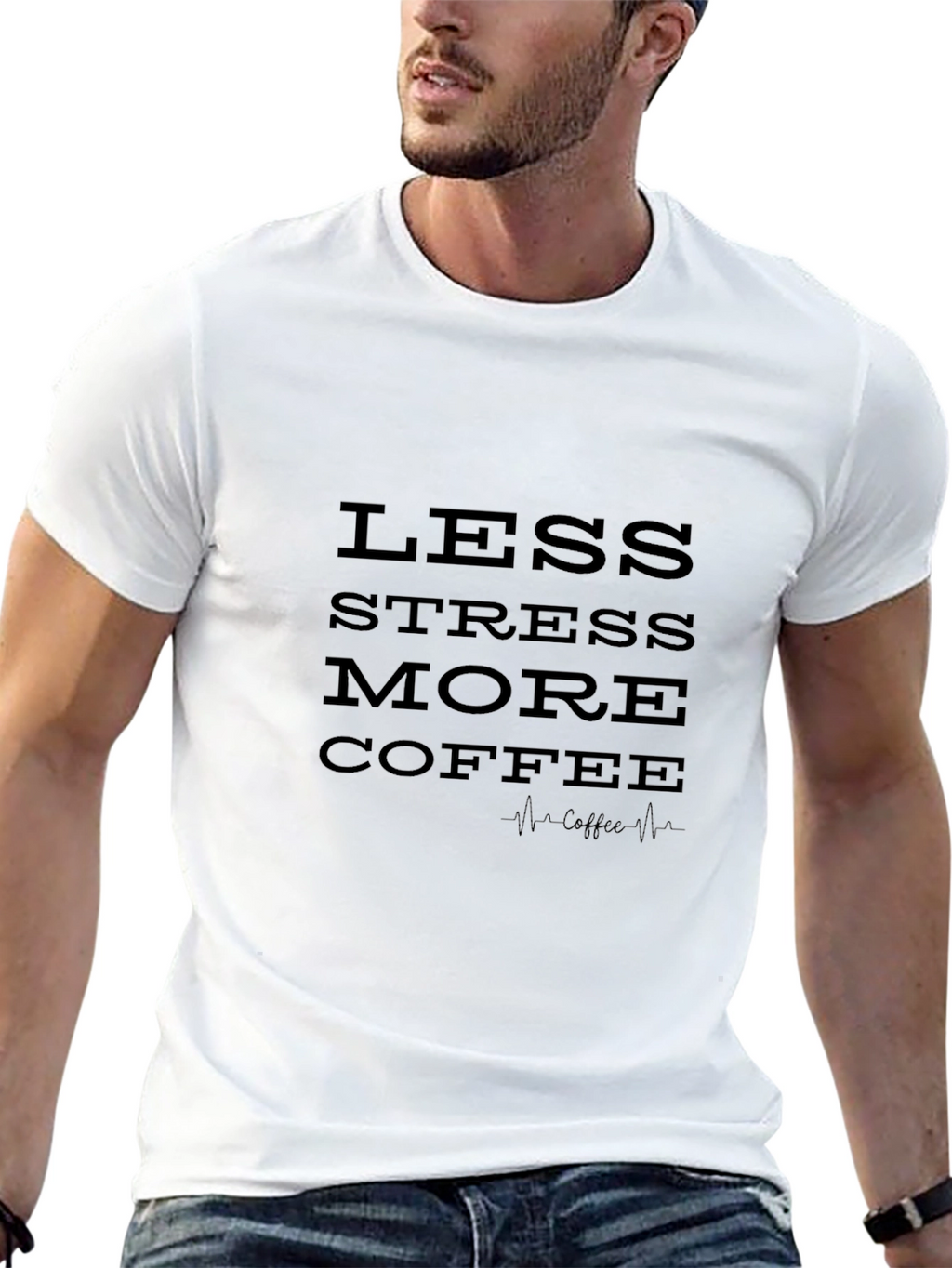Less Stress More Coffee Graphic Tee