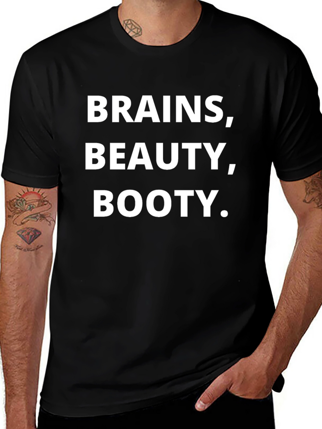 Brains Beauty Booty Graphic Tee