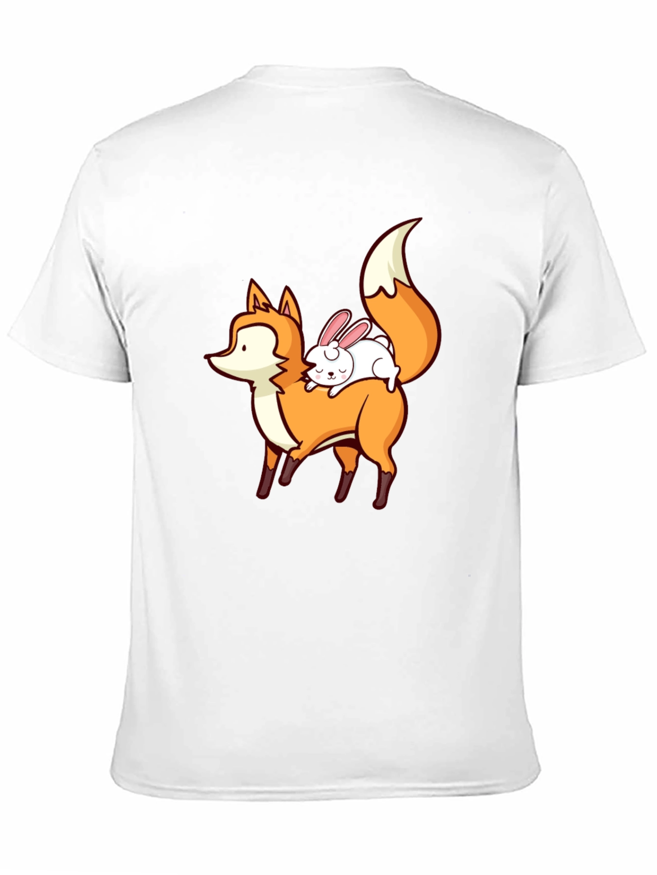 Fox & Rabbit Graphic Tee - Cute Animal T-Shirt