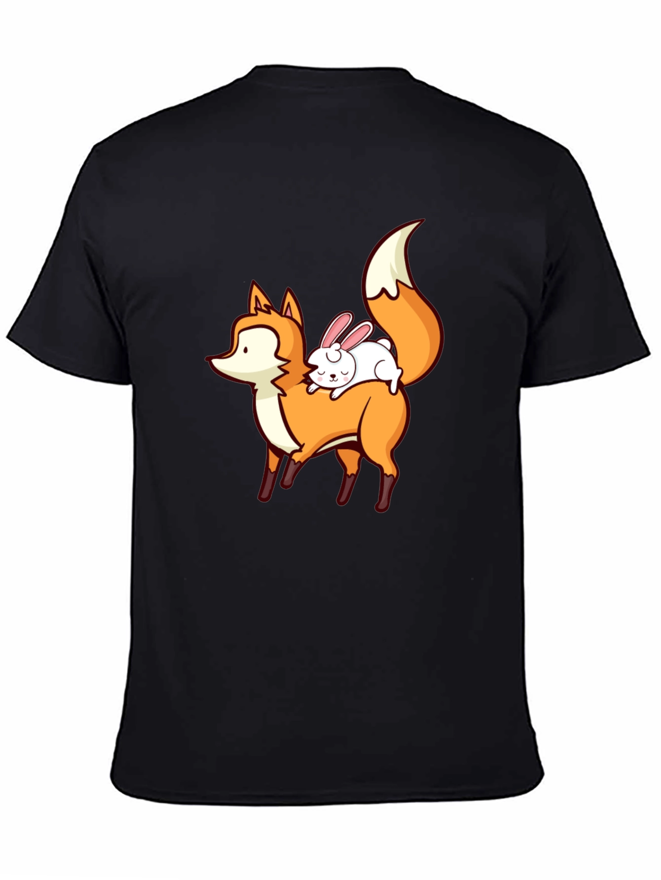 Fox & Rabbit Graphic Tee - Cute Animal T-Shirt
