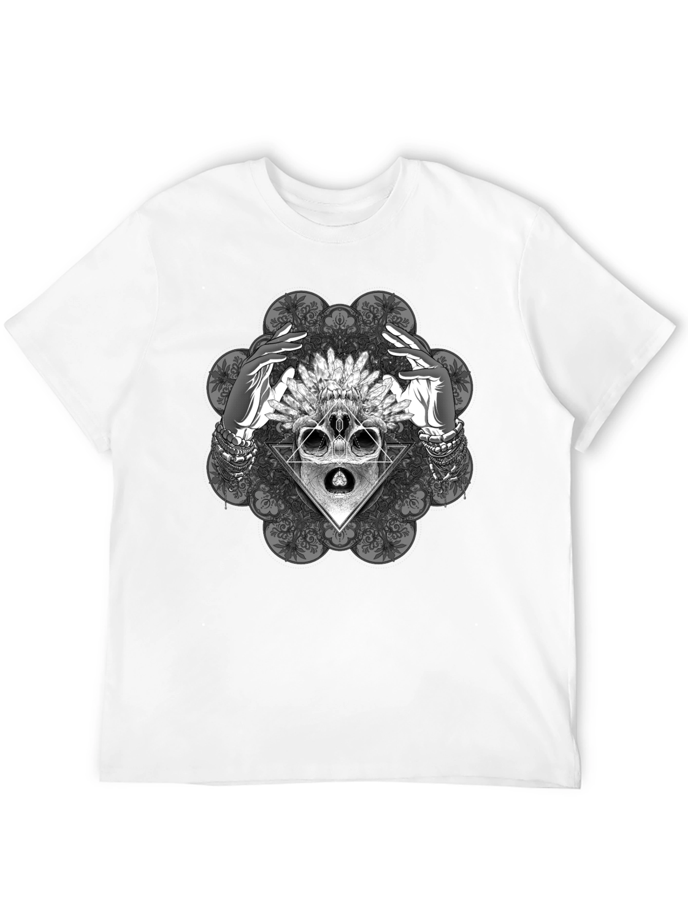 Mystic Skull Graphic Tee - Black