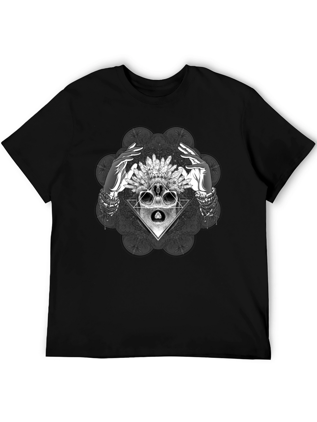 Mystic Skull Graphic Tee - Black