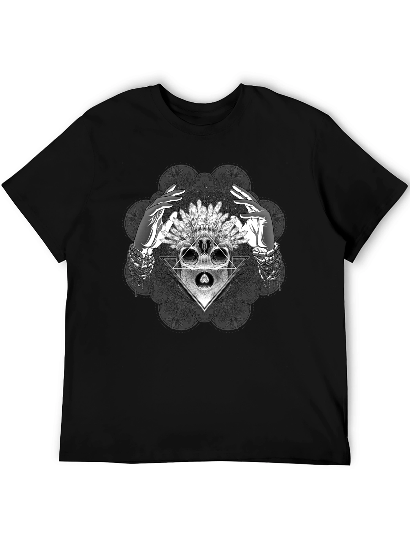 Mystic Skull Graphic Tee - Black