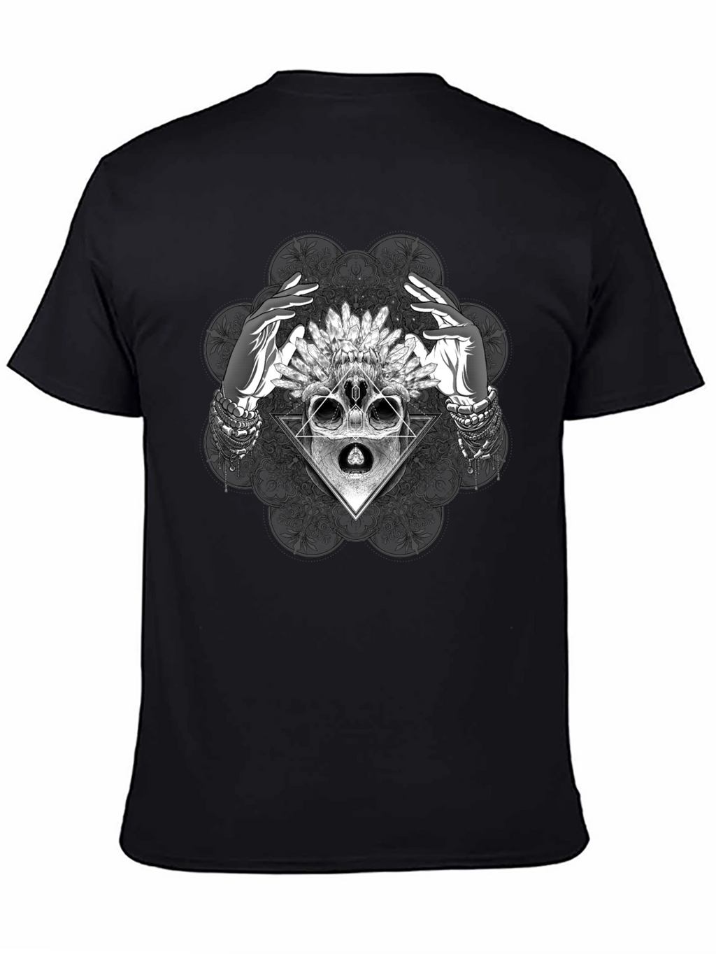 Mystic Skull Graphic Tee - Black