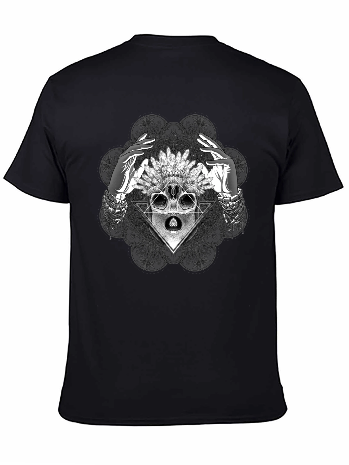 Mystic Skull Graphic Tee - Black
