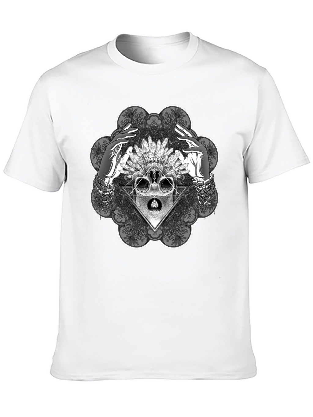 Mystic Skull Graphic Tee - Black
