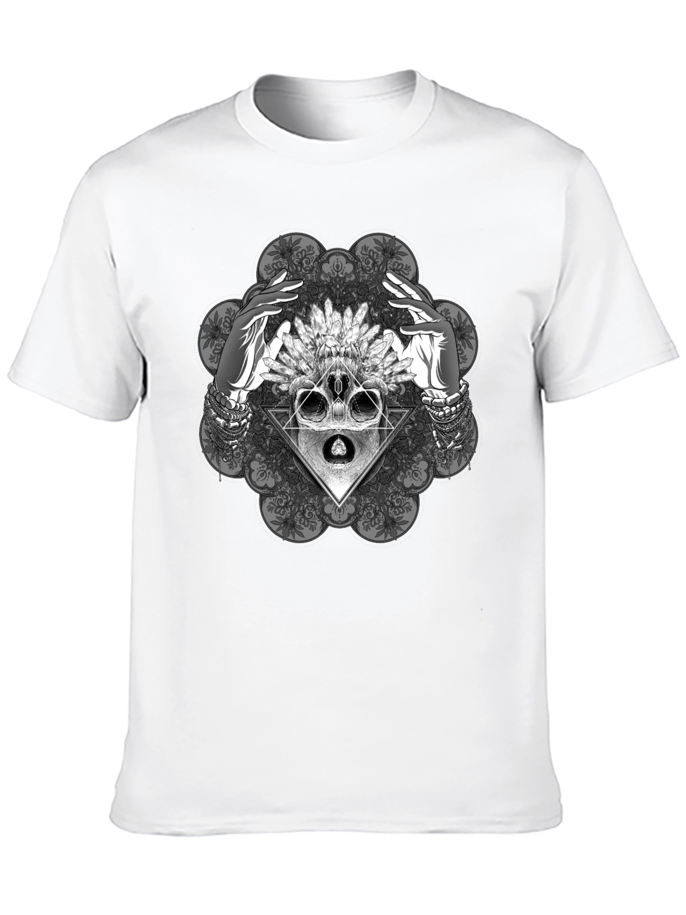 Mystic Skull Graphic Tee - Black