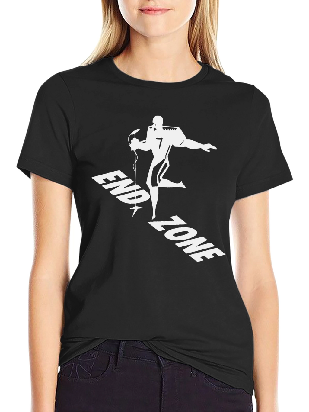 End Zone Football Graphic T-Shirt