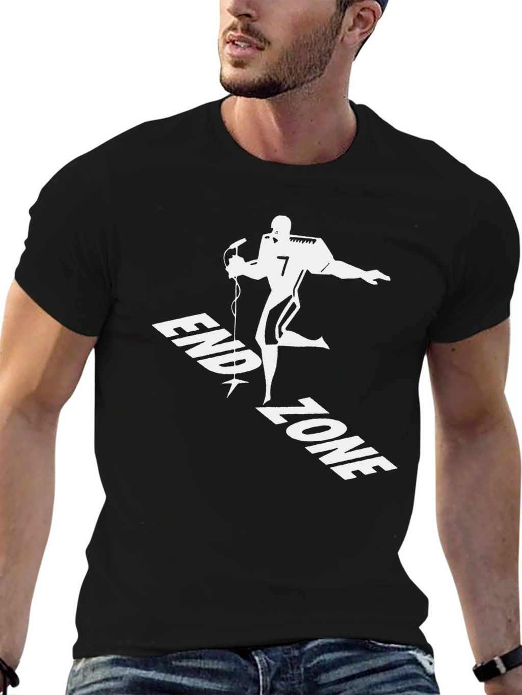End Zone Football Graphic T-Shirt