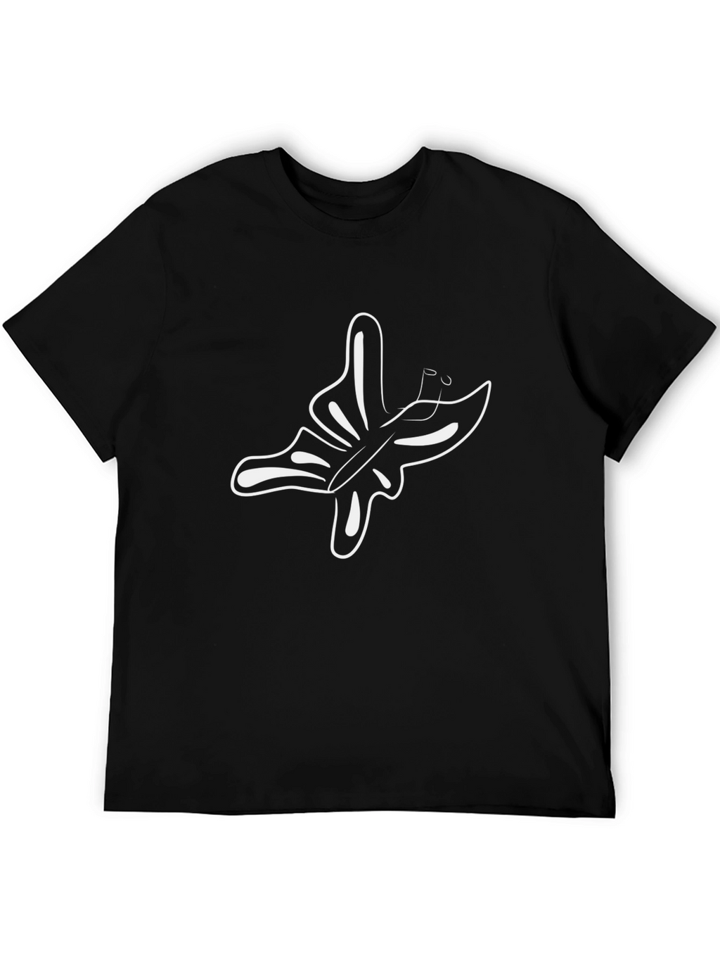 Butterfly Graphic Black T-Shirt for Men