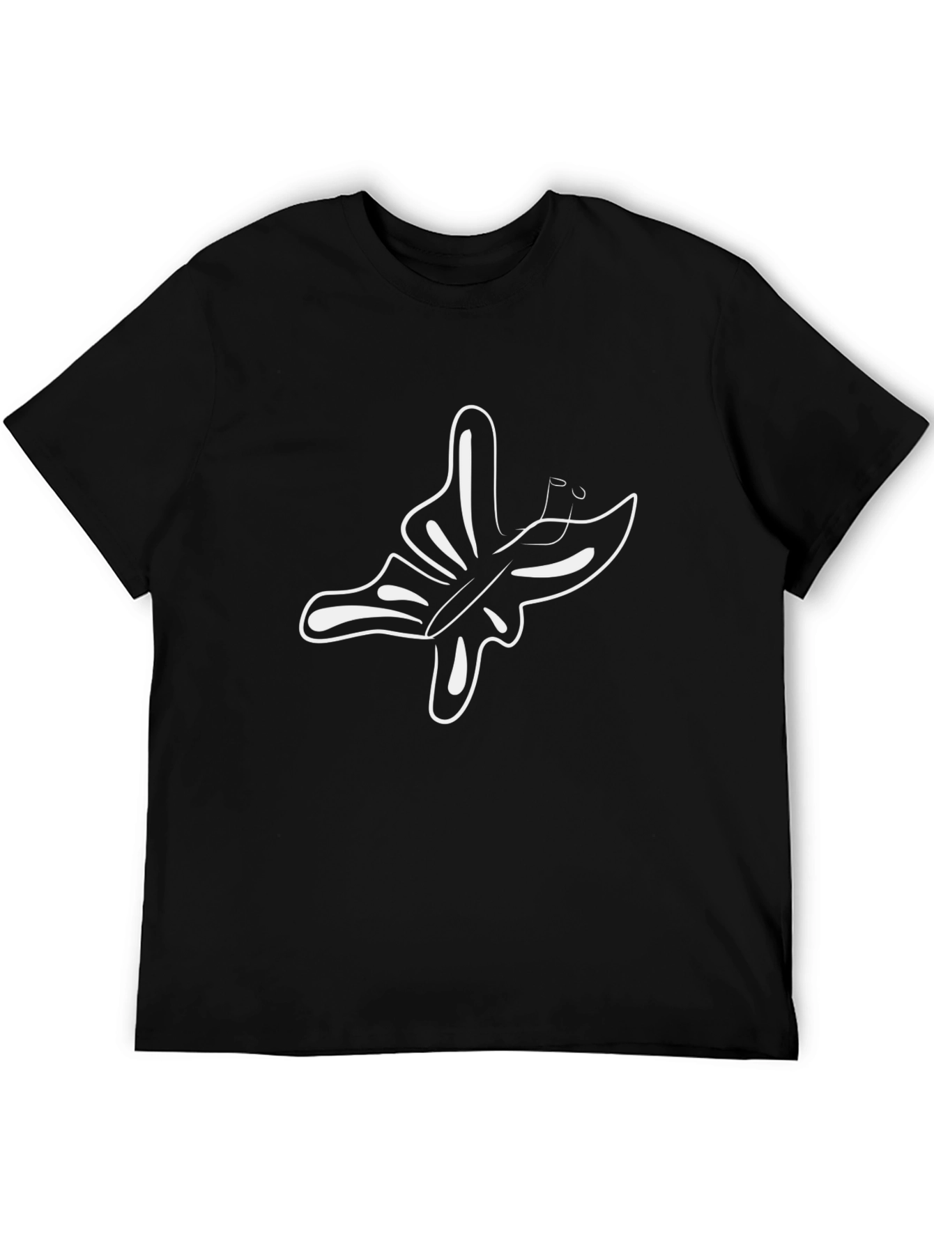 Butterfly Graphic Black T-Shirt for Men