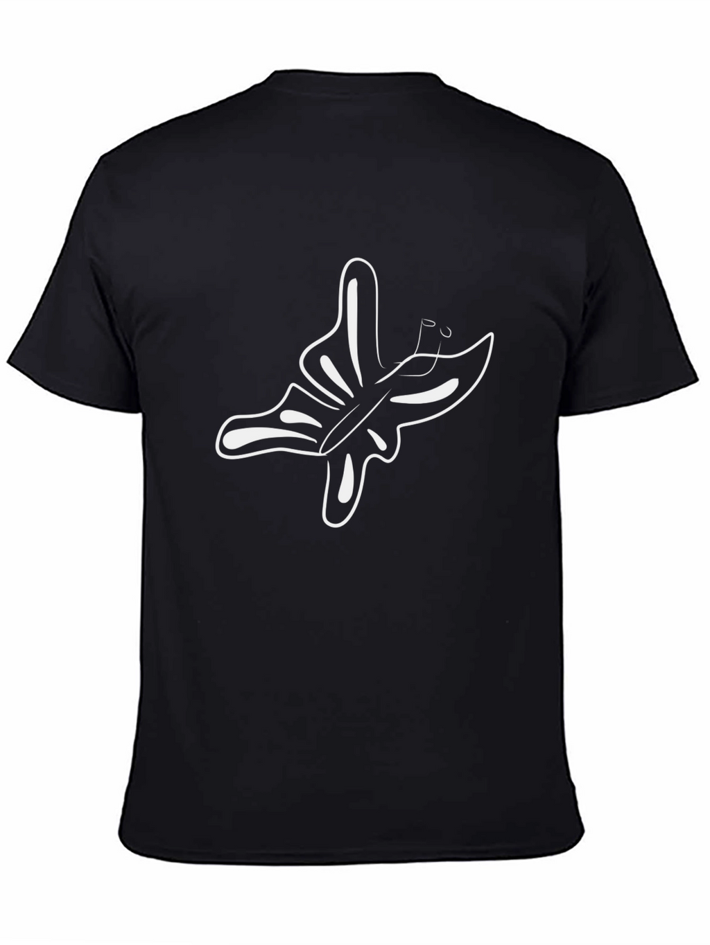 Butterfly Graphic Black T-Shirt for Men