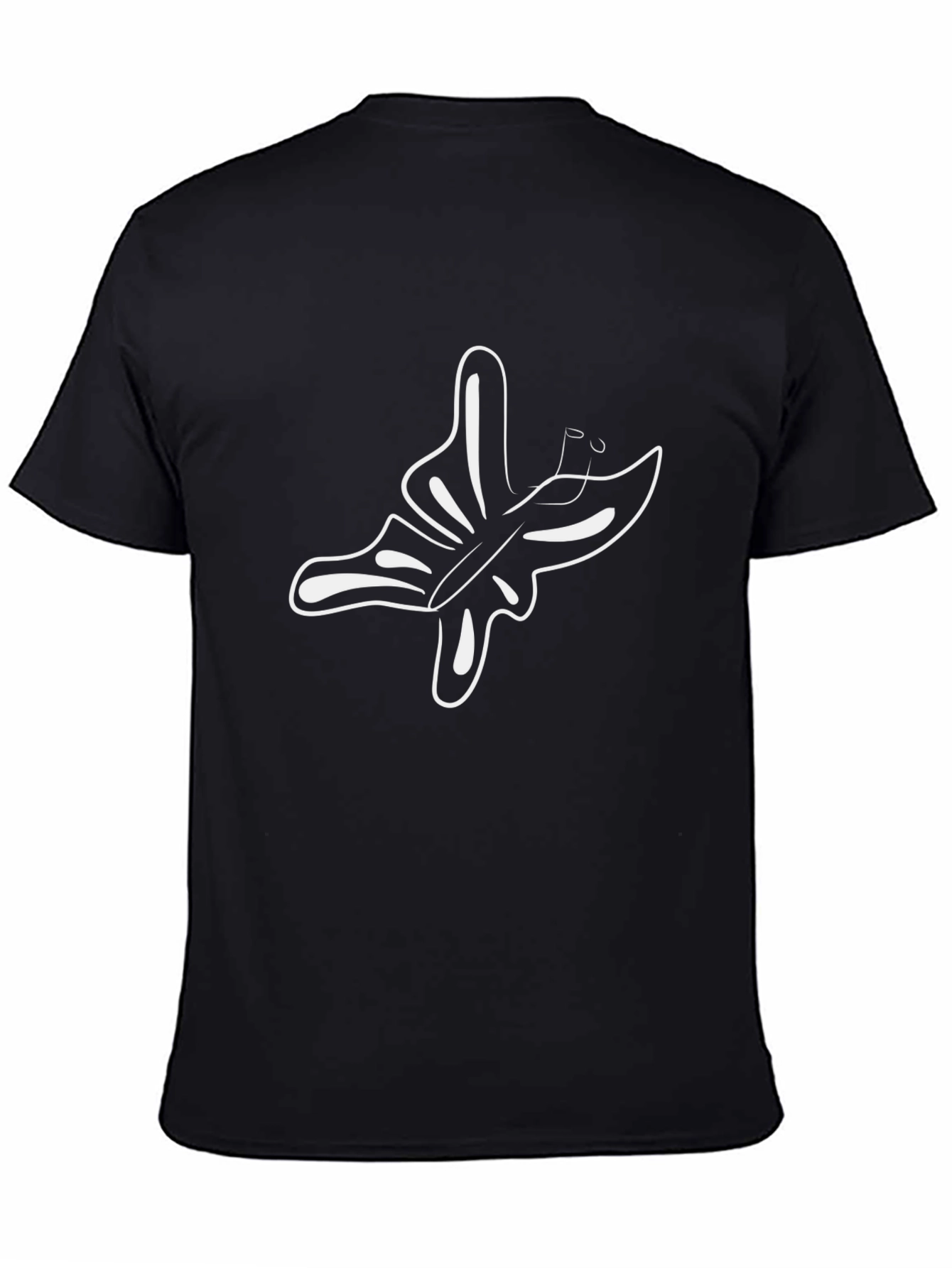 Butterfly Graphic Black T-Shirt for Men