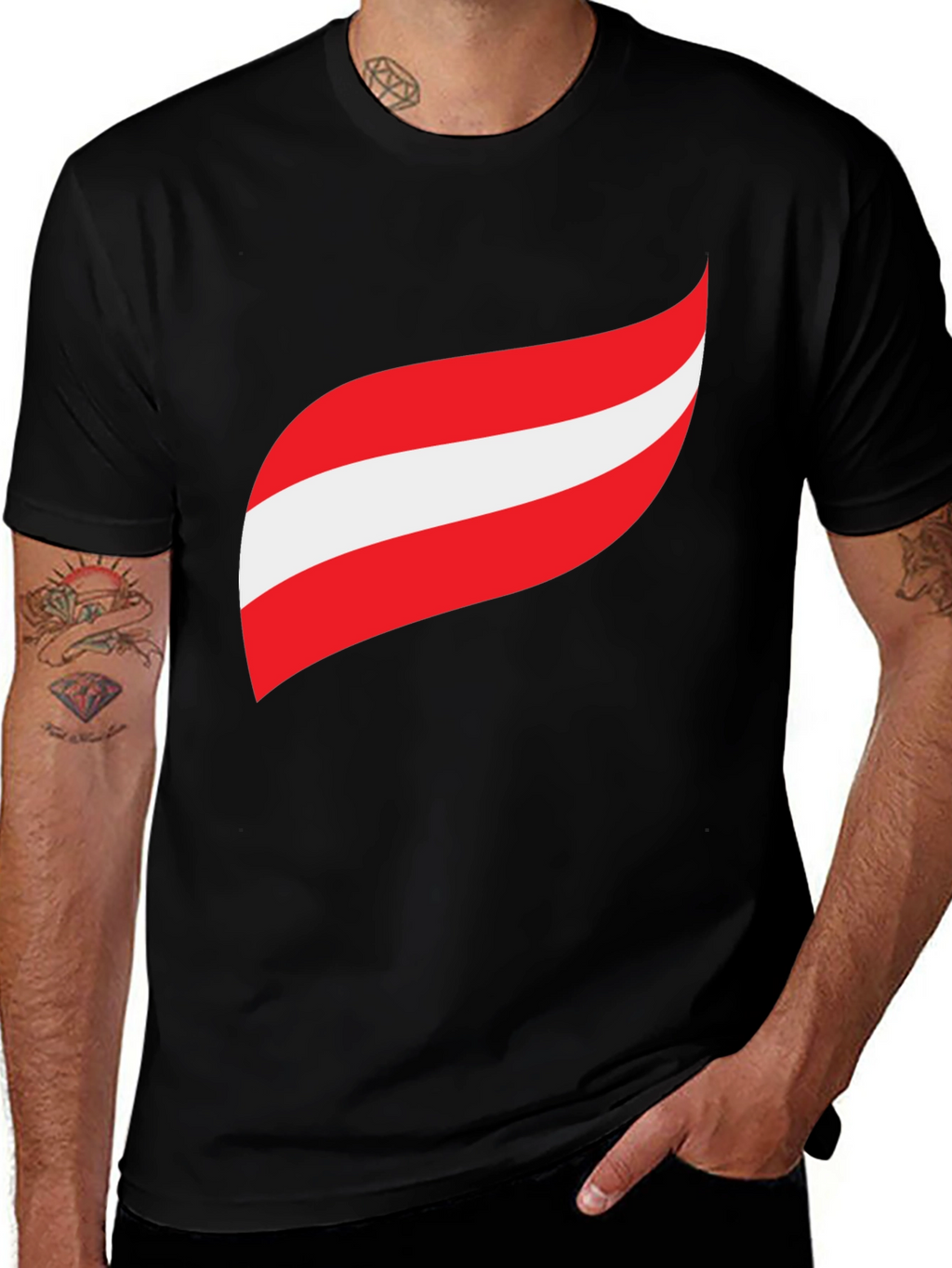 Austria Flag Inspired Graphic T-Shirt