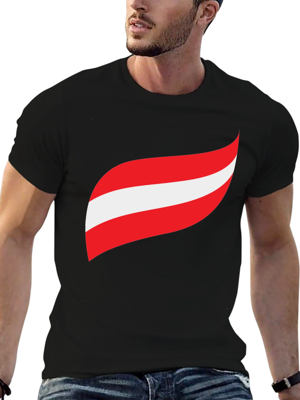 Austria Flag Inspired Graphic T-Shirt