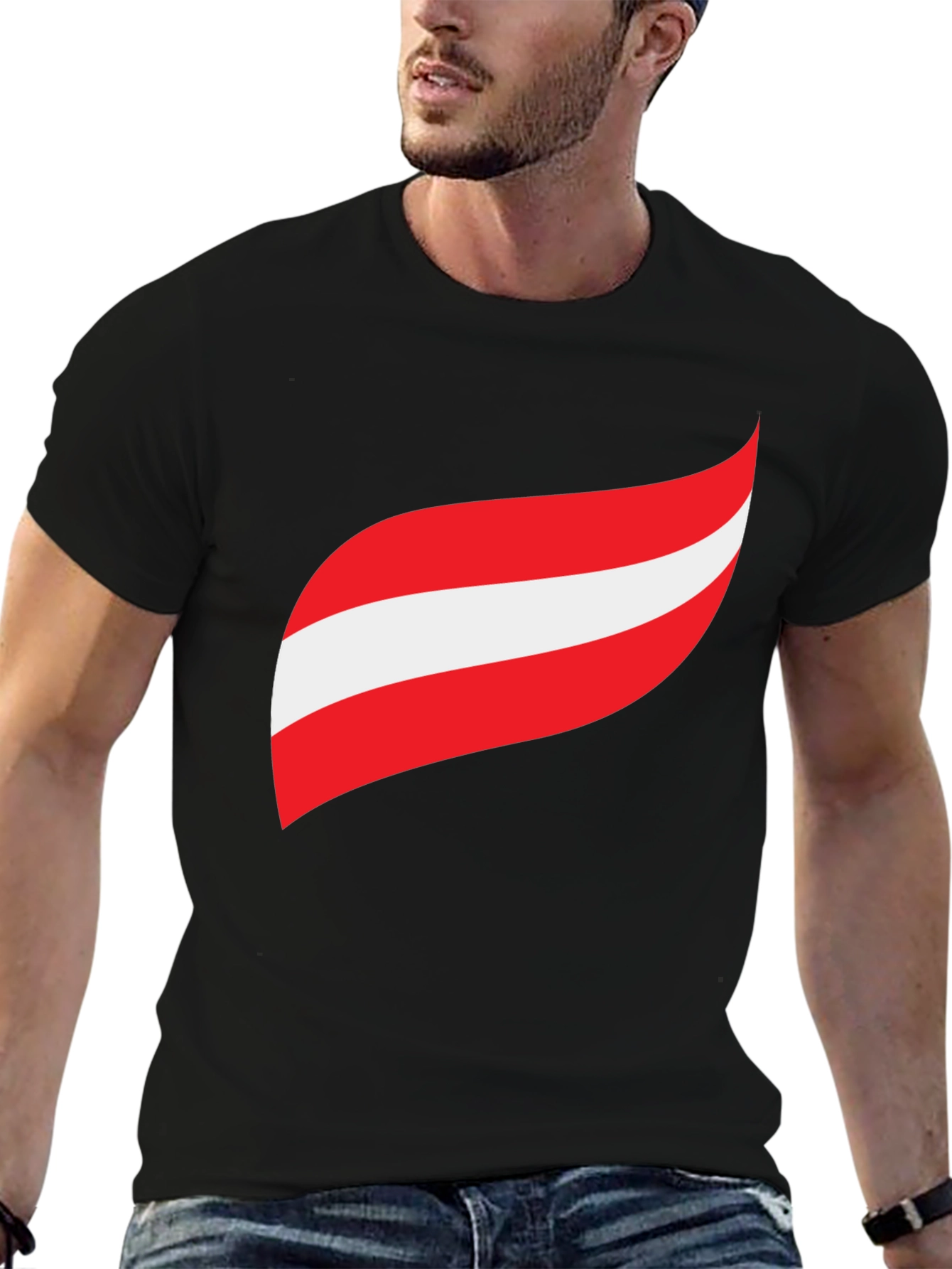 Austria Flag Inspired Graphic T-Shirt
