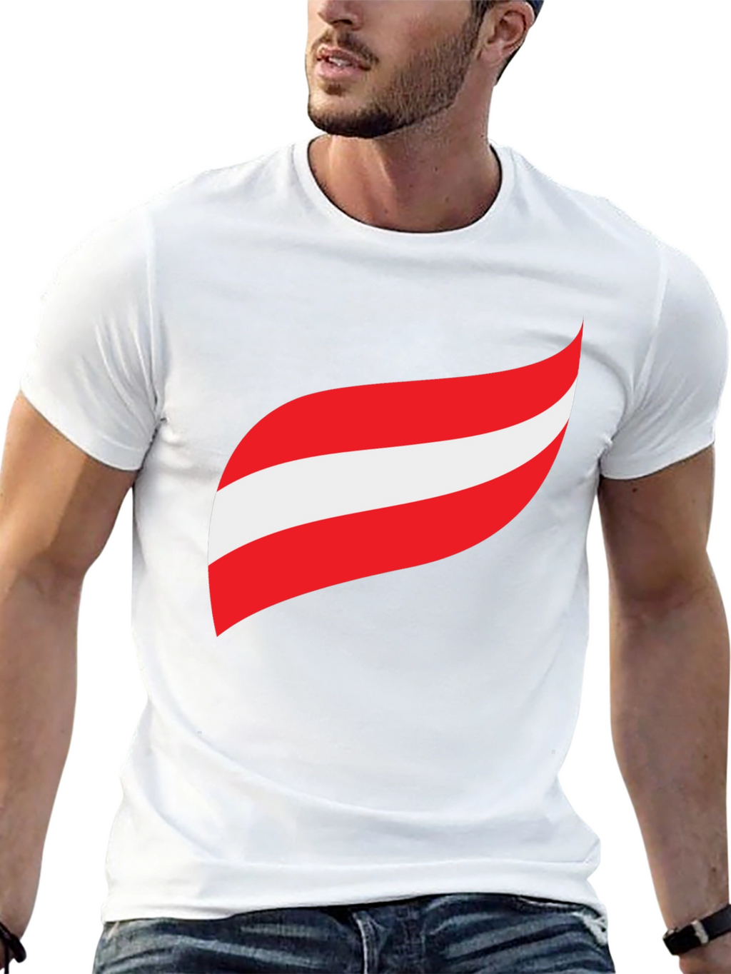 Austria Flag Inspired Graphic T-Shirt