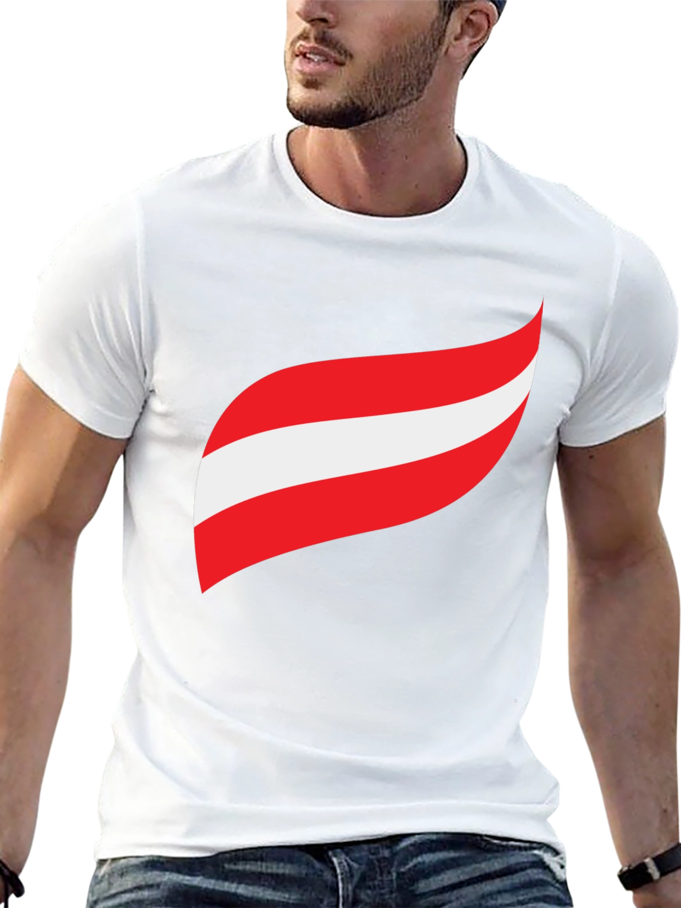 Austria Flag Inspired Graphic T-Shirt