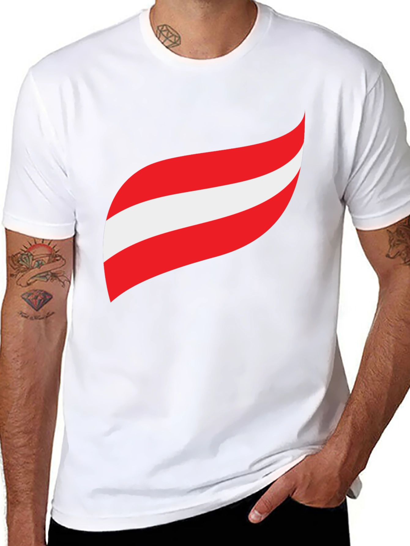 Austria Flag Inspired Graphic T-Shirt