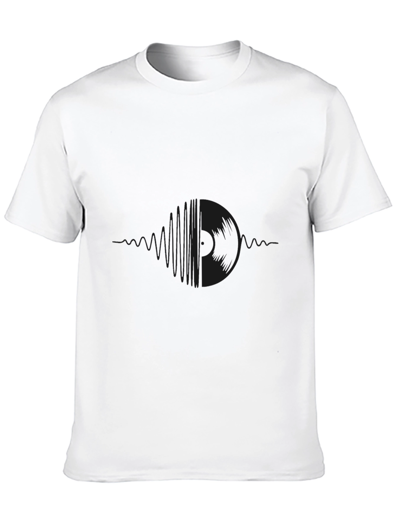 Black Vinyl Record Wave T-Shirt