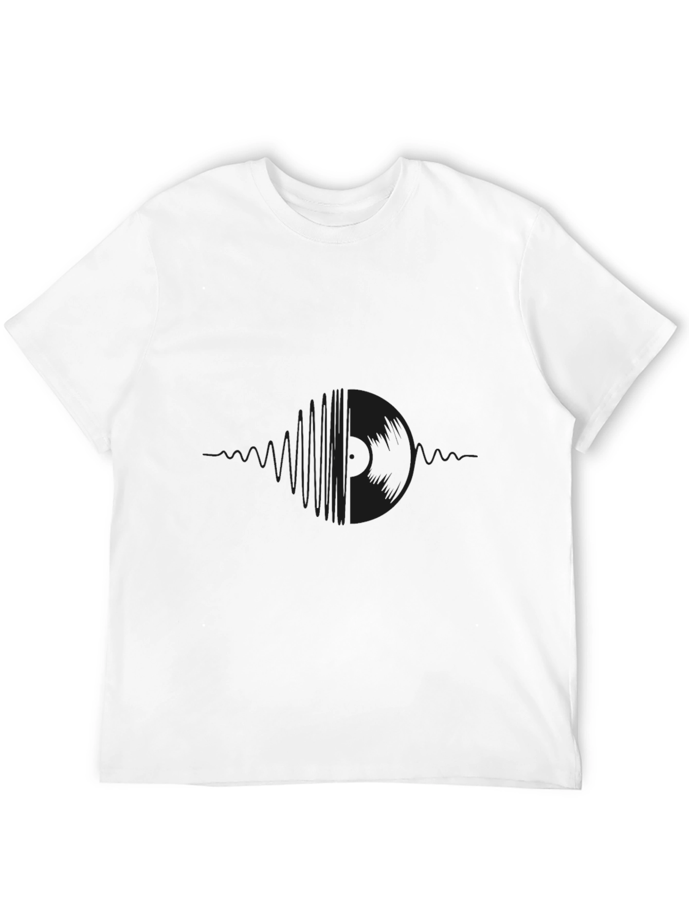 Black Vinyl Record Wave T-Shirt