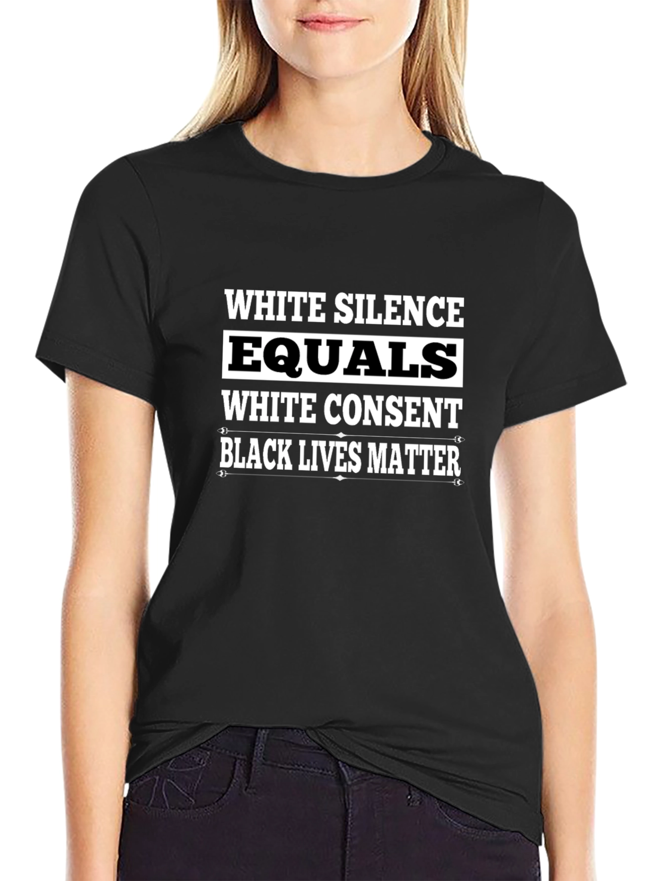 Black Lives Matter Graphic T-Shirt - White Silence Equals White Consent
