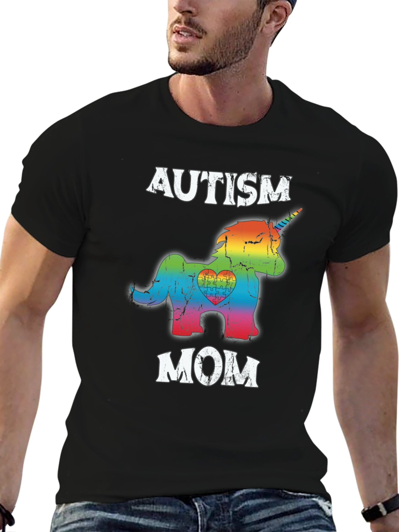 Autism Mom Unicorn Graphic Tee