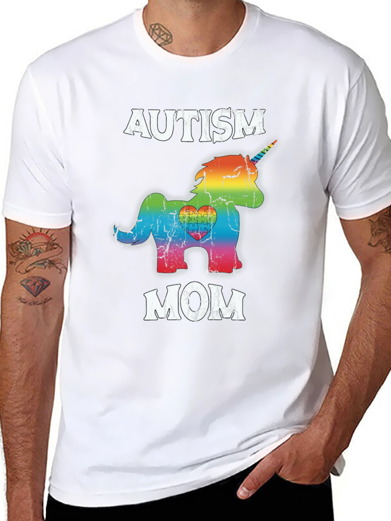 Autism Mom Unicorn Graphic Tee