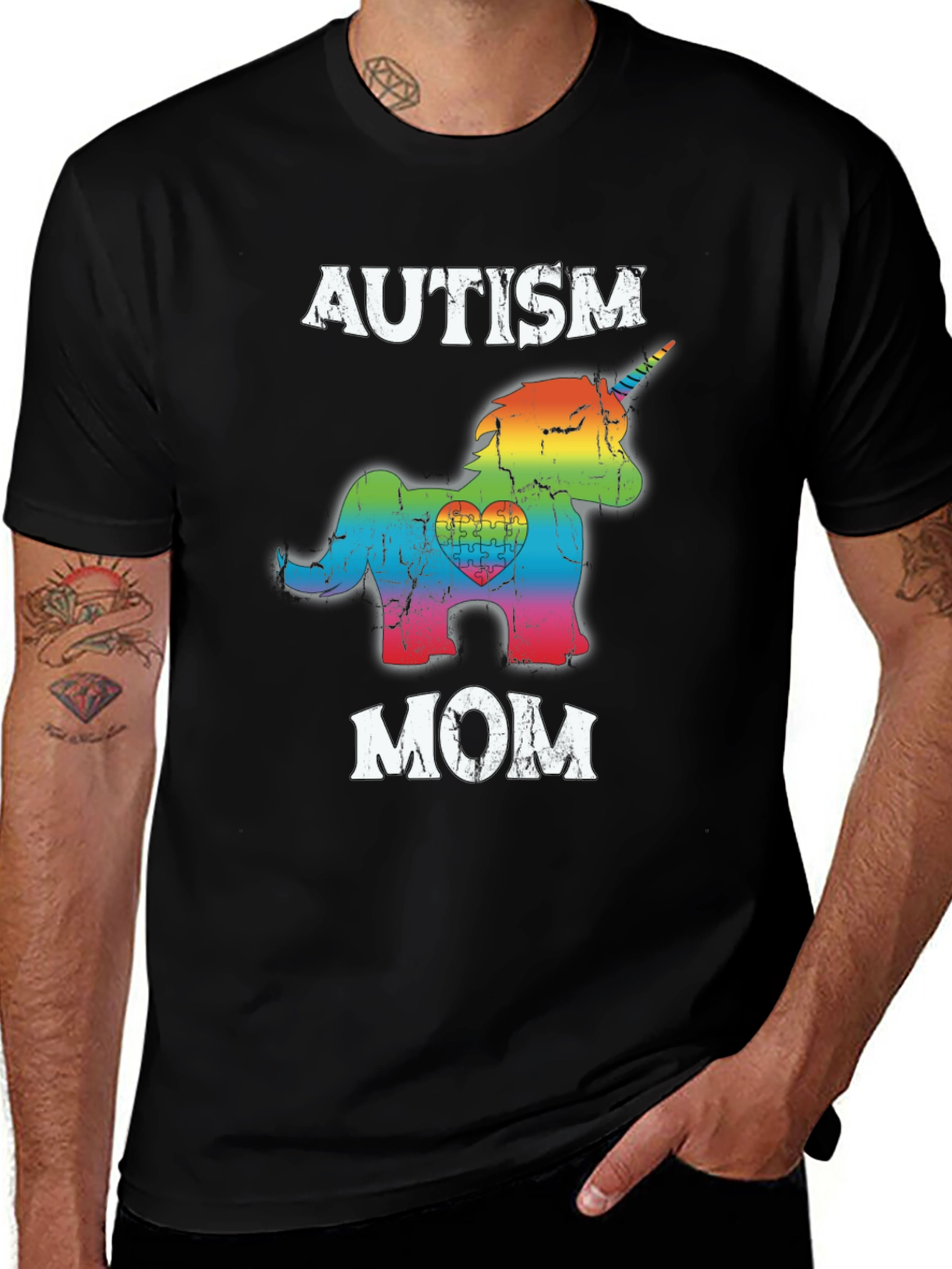 Autism Mom Unicorn Graphic Tee