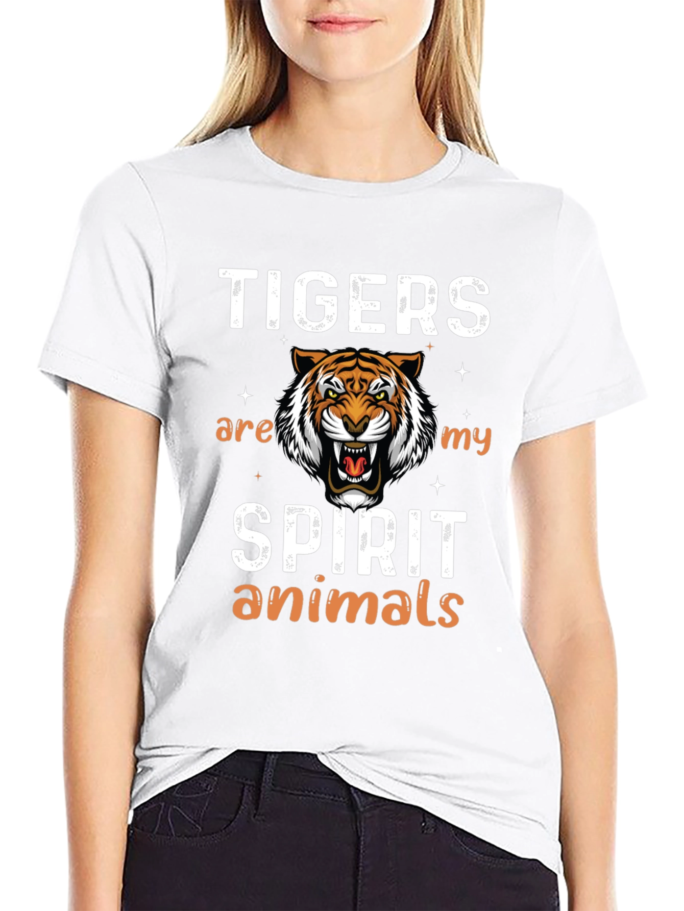 Tigers are my Spirit Animals Black Graphic Tee