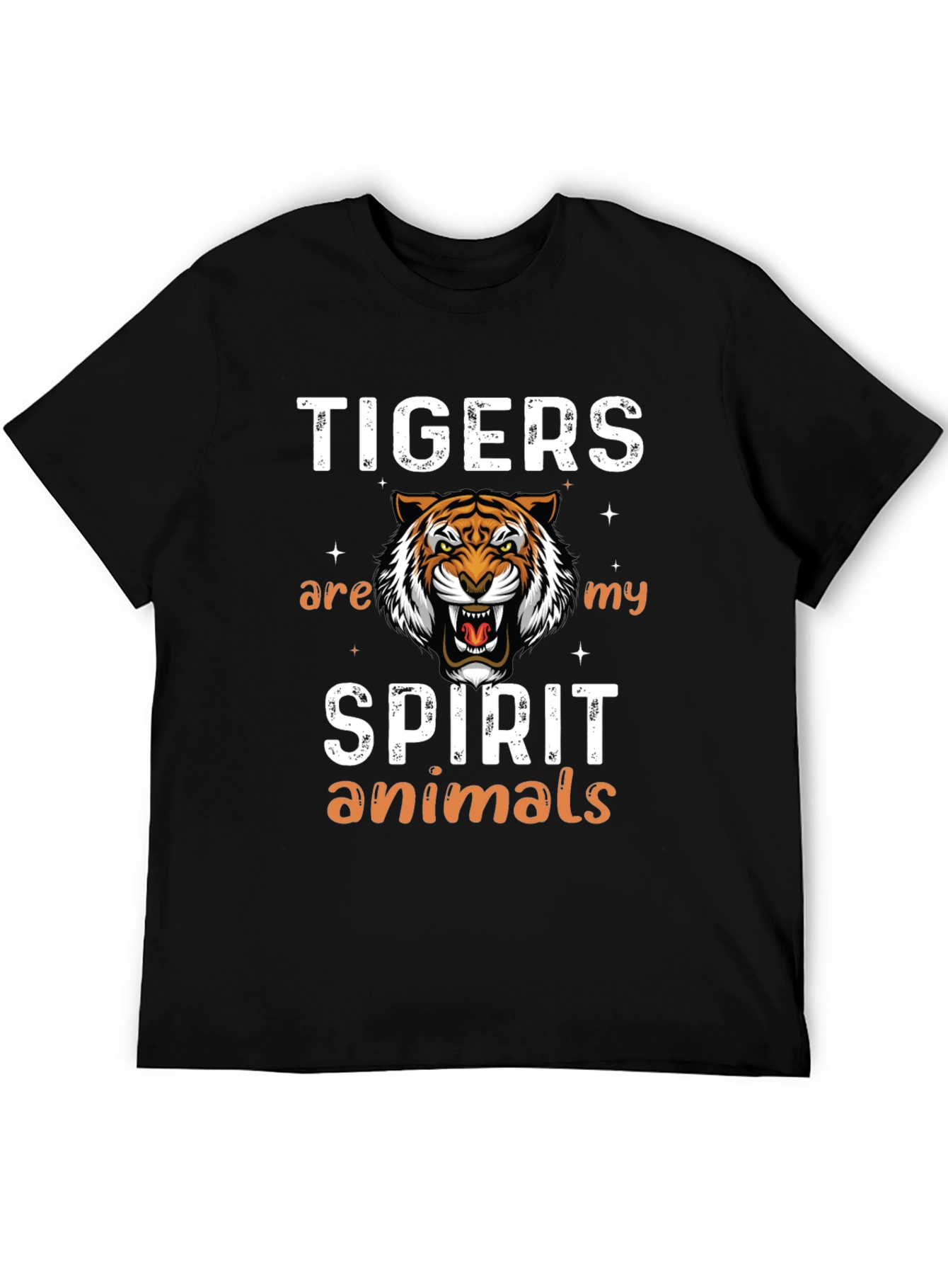 Tigers are my Spirit Animals Black Graphic Tee