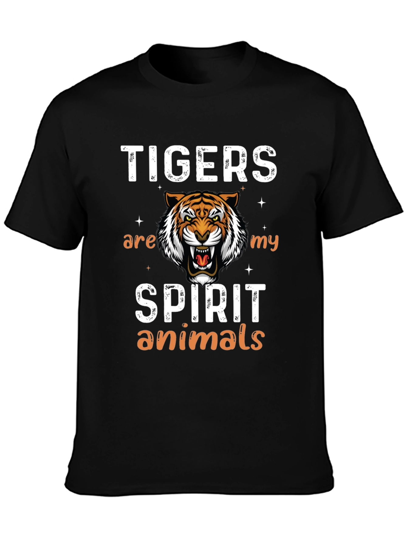 Tigers are my Spirit Animals Black Graphic Tee