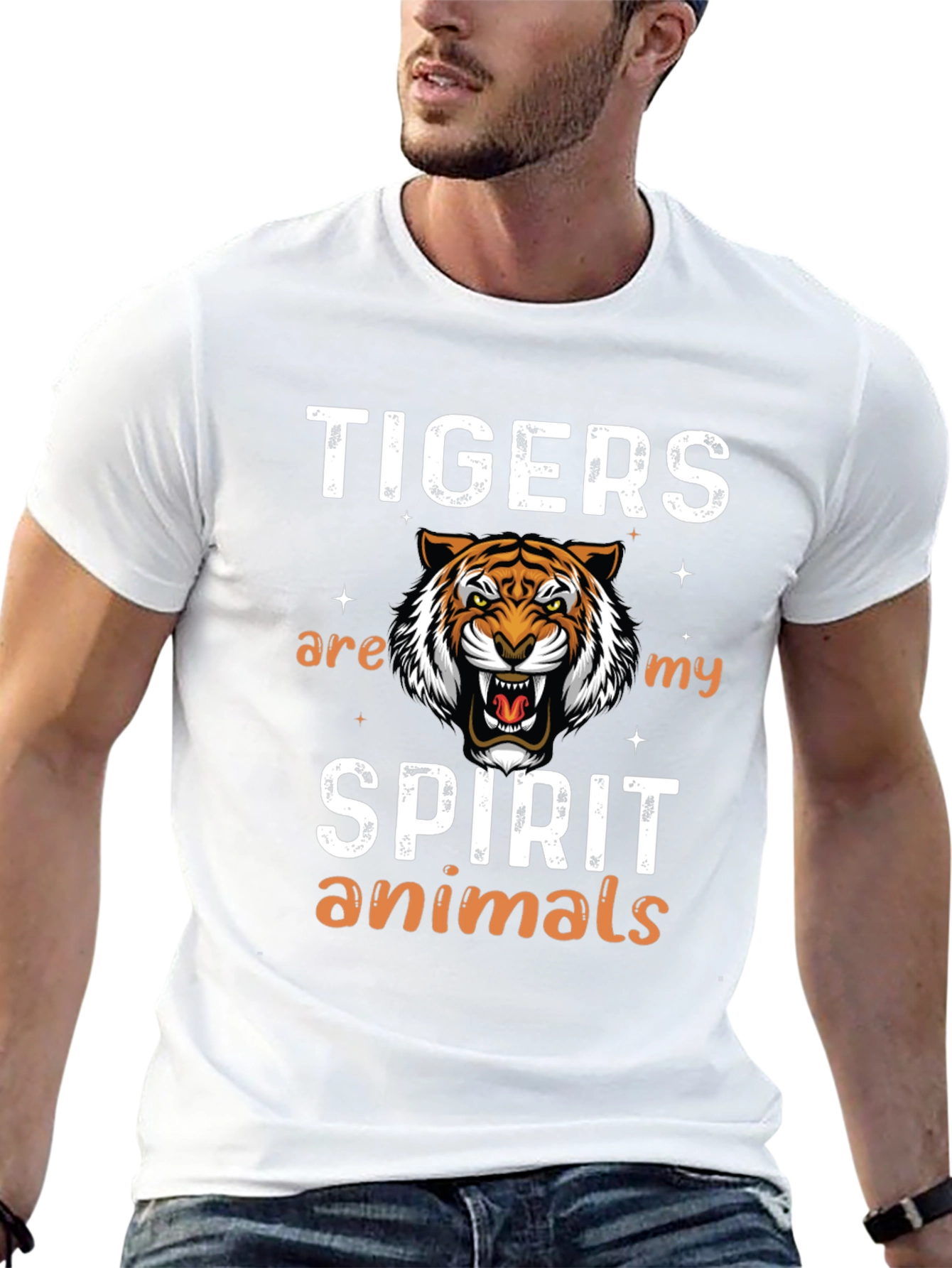 Tigers are my Spirit Animals Black Graphic Tee