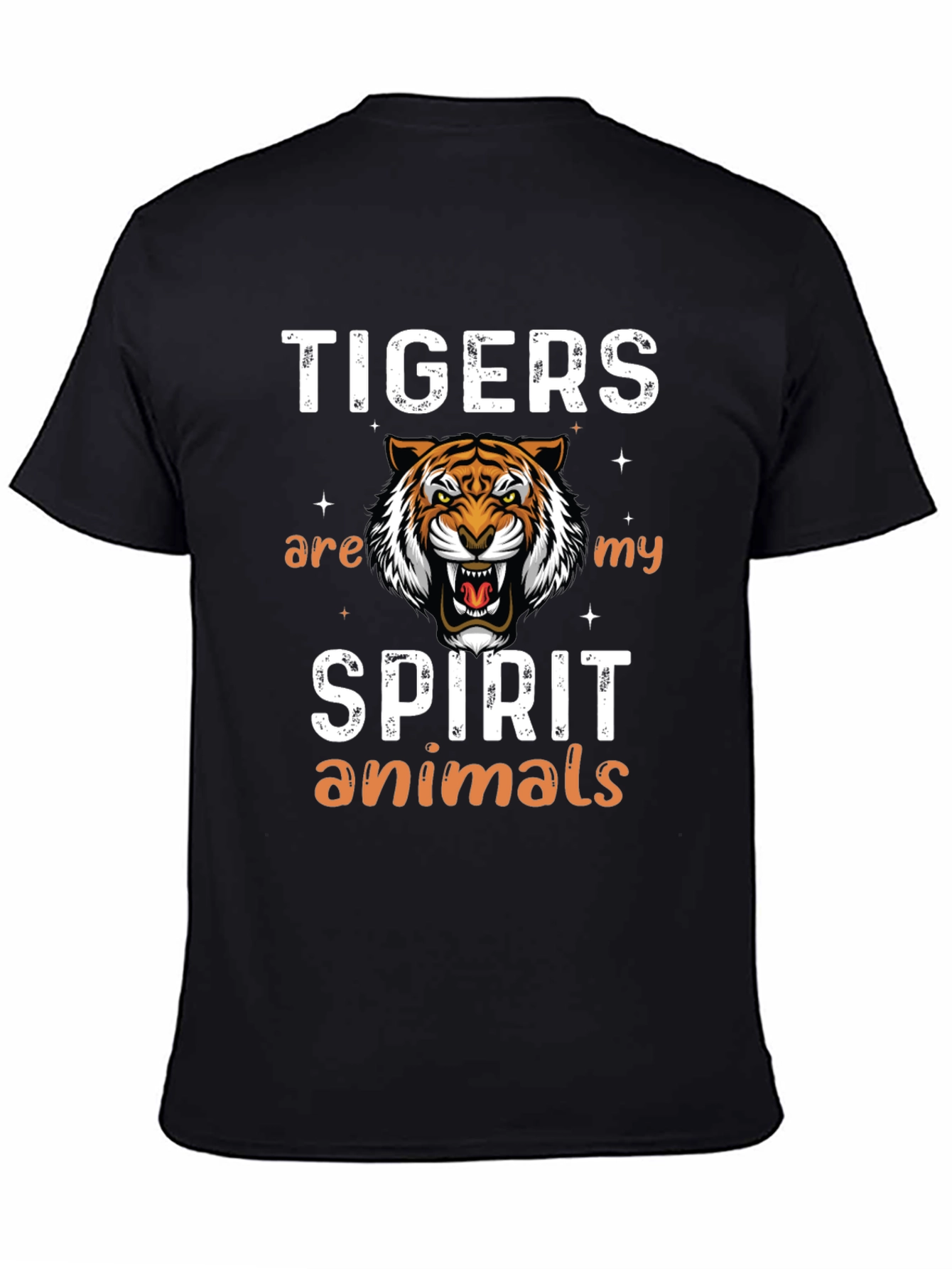 Tigers are my Spirit Animals Black Graphic Tee