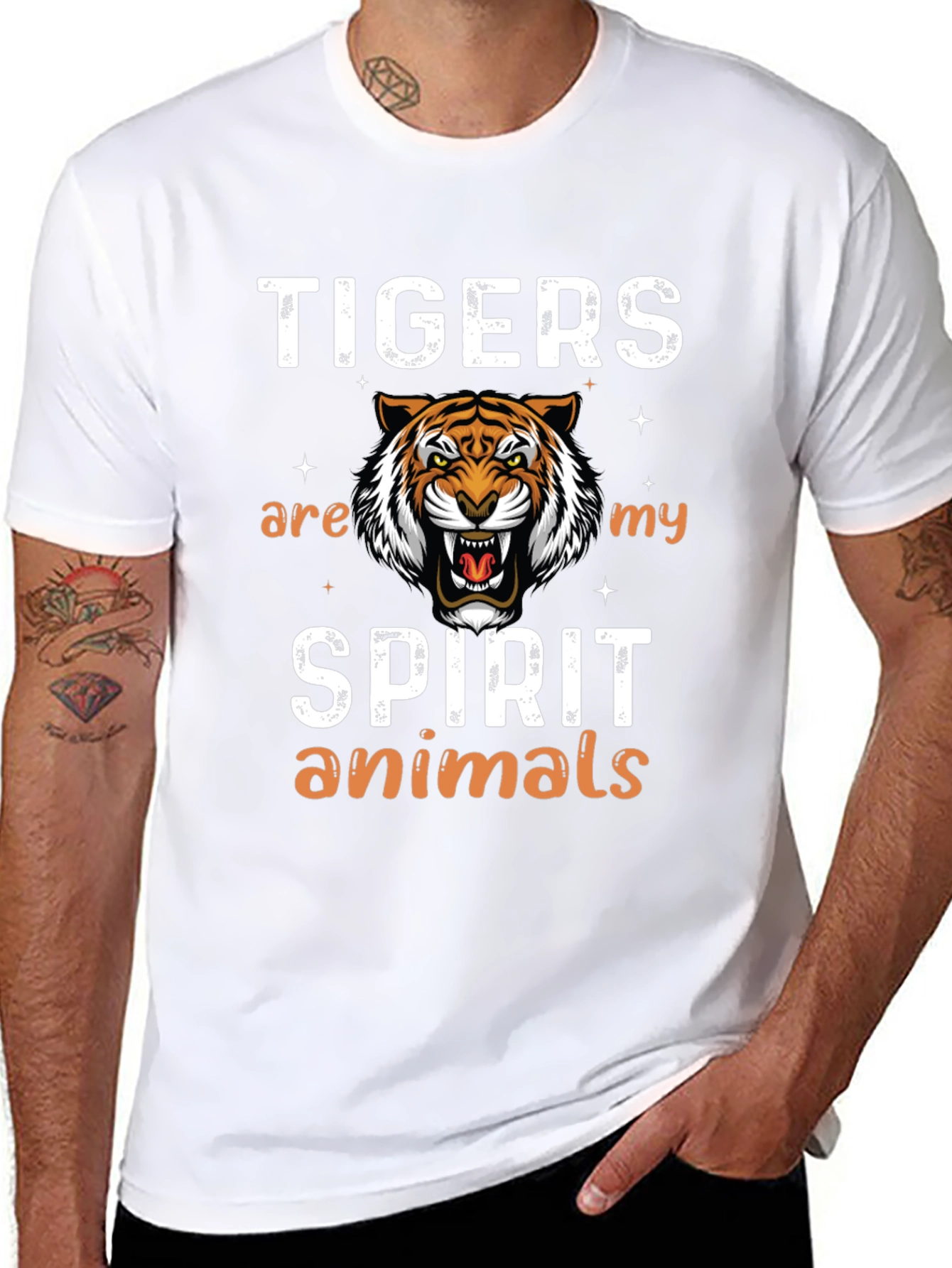 Tigers are my Spirit Animals Black Graphic Tee