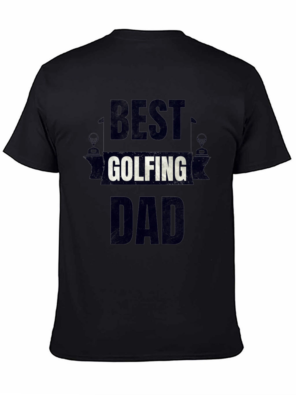 Best Golfing Dad Black T-Shirt