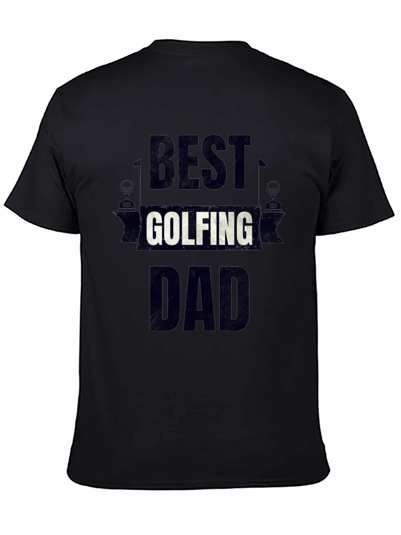 Best Golfing Dad Black T-Shirt