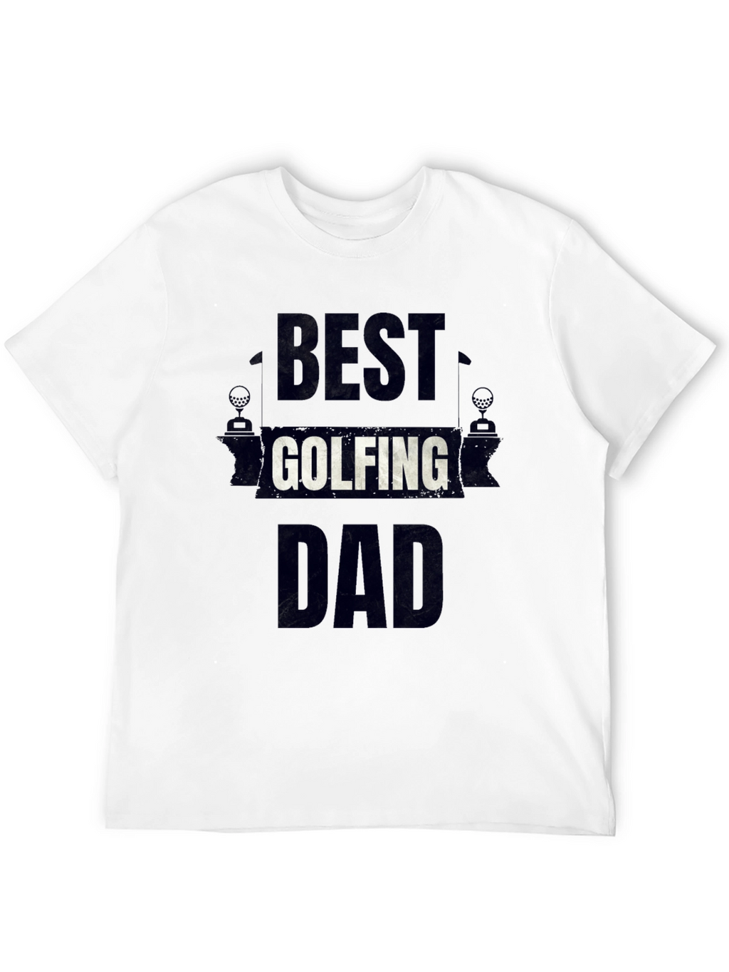 Best Golfing Dad Black T-Shirt