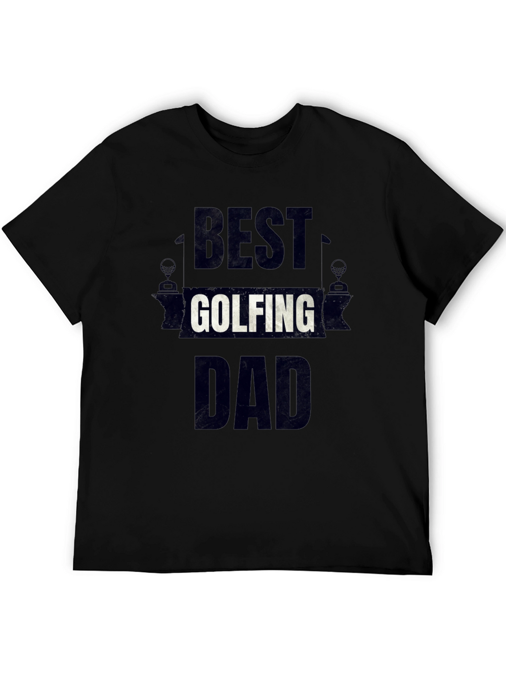 Best Golfing Dad Black T-Shirt
