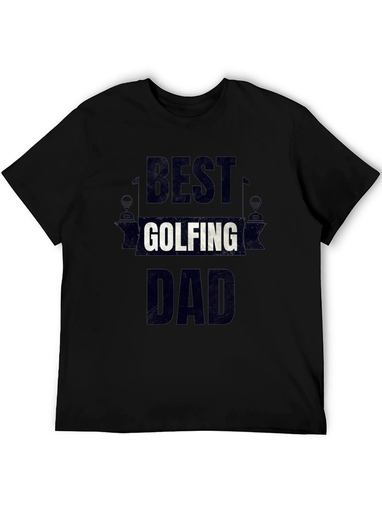 Best Golfing Dad Black T-Shirt