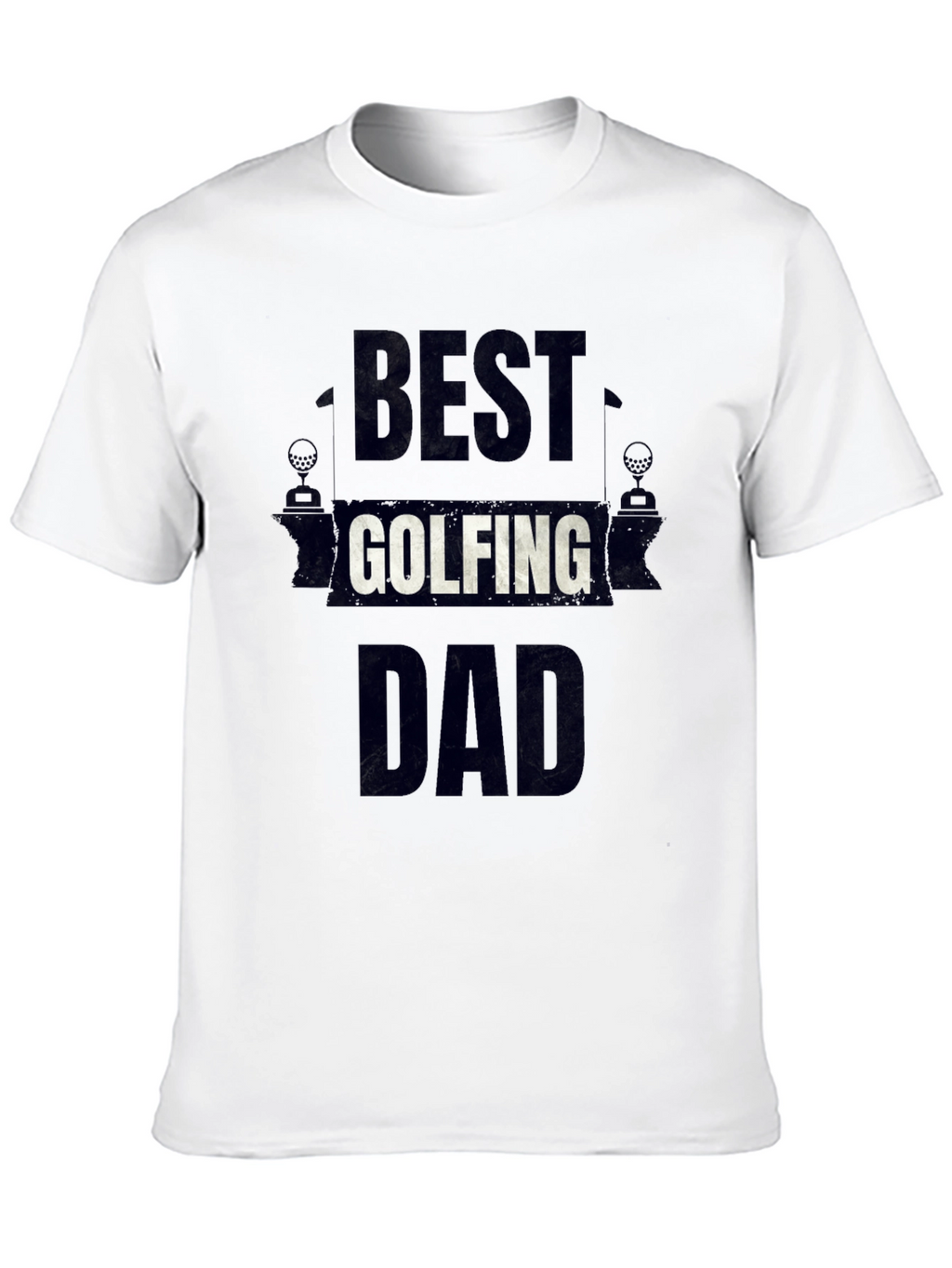 Best Golfing Dad Black T-Shirt