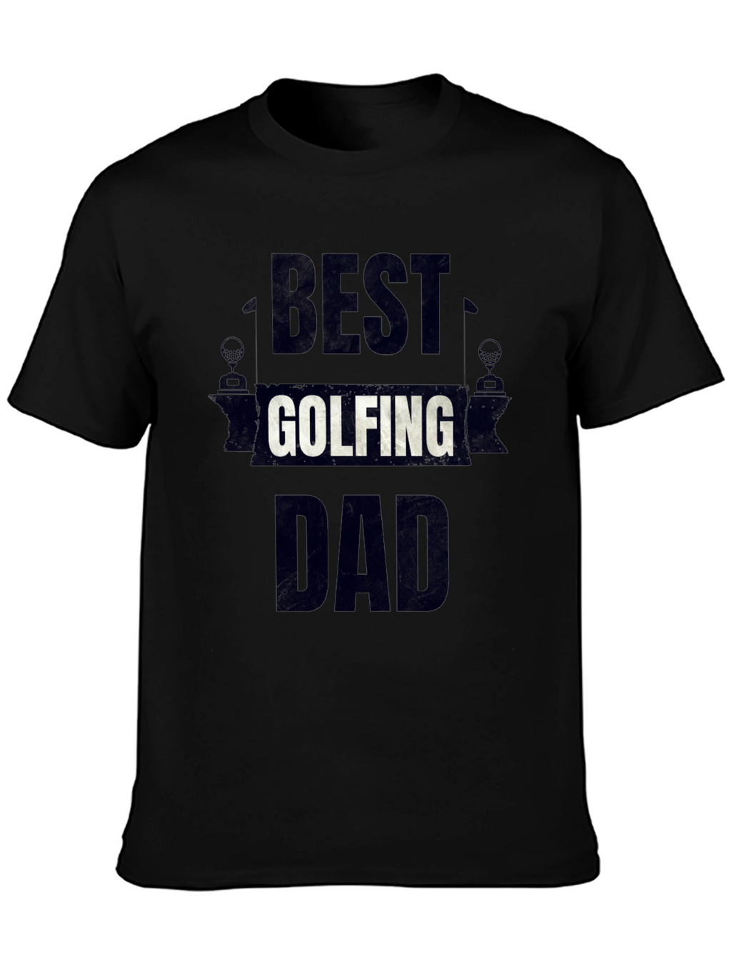 Best Golfing Dad Black T-Shirt