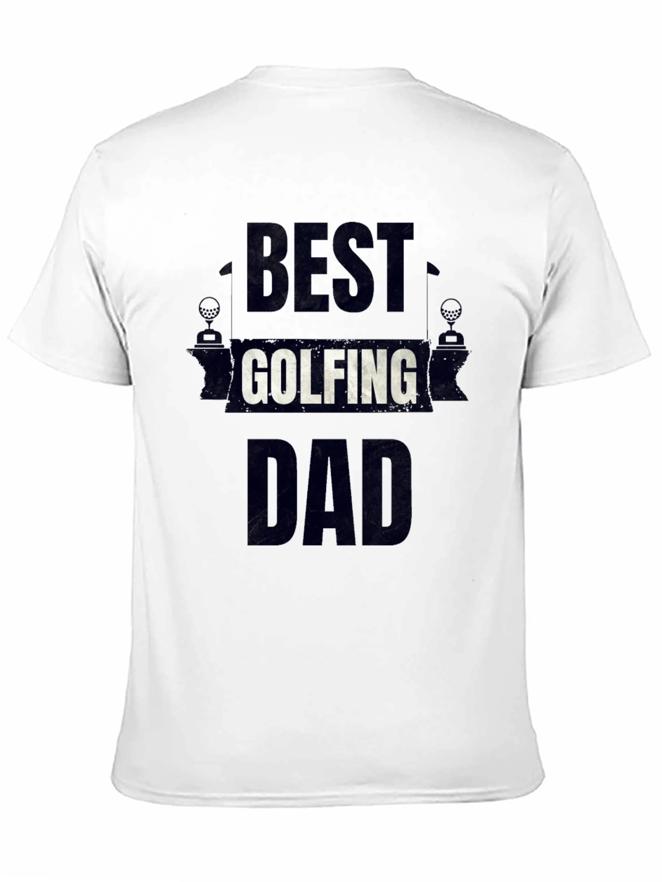 Best Golfing Dad Black T-Shirt