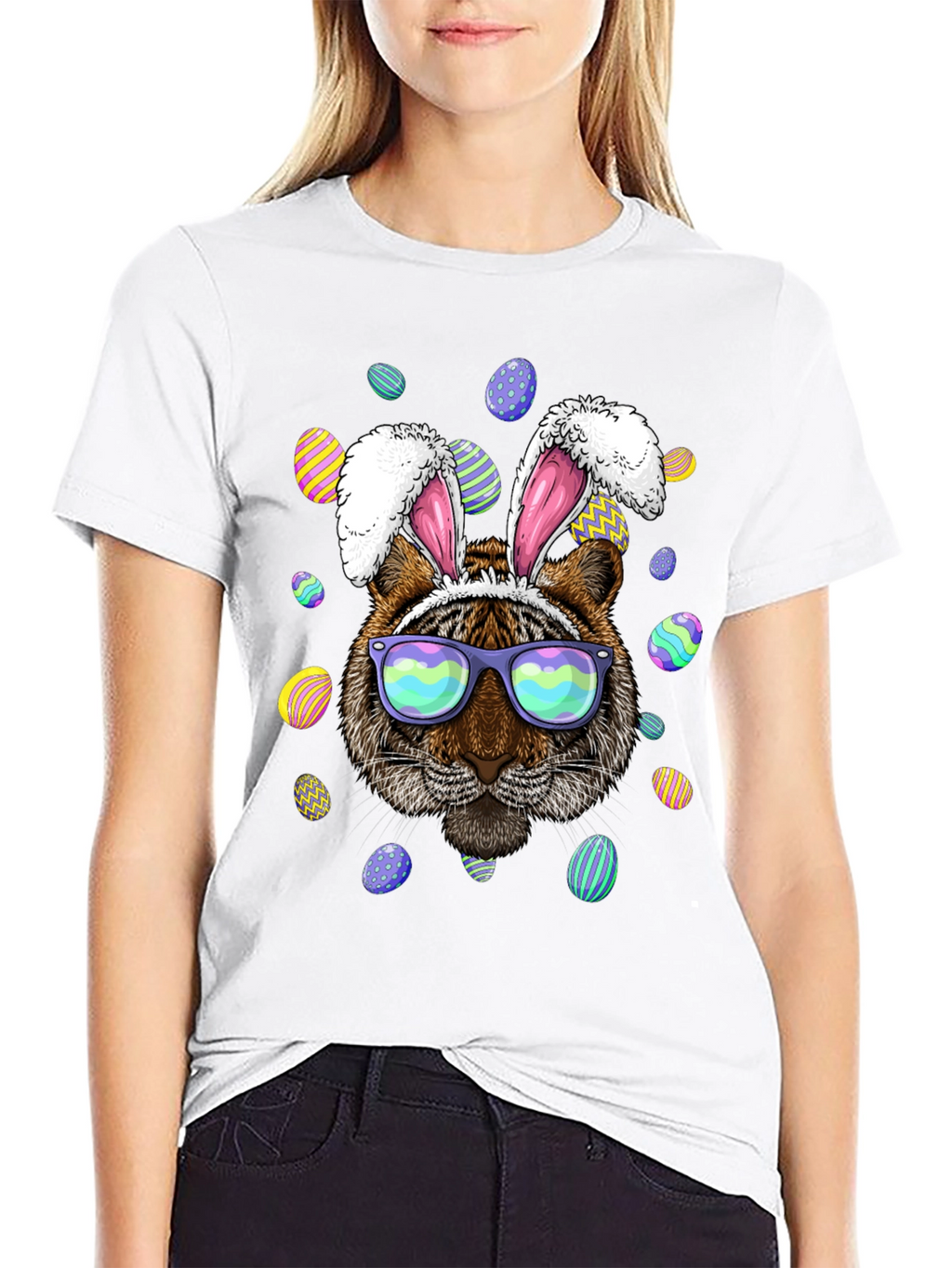 Easter Tiger Bunny Ears T-Shirt