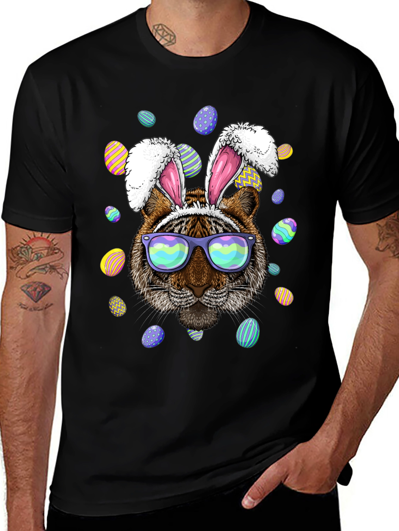 Easter Tiger Bunny Ears T-Shirt