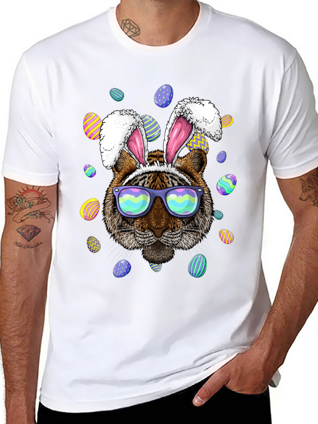 Easter Tiger Bunny Ears T-Shirt