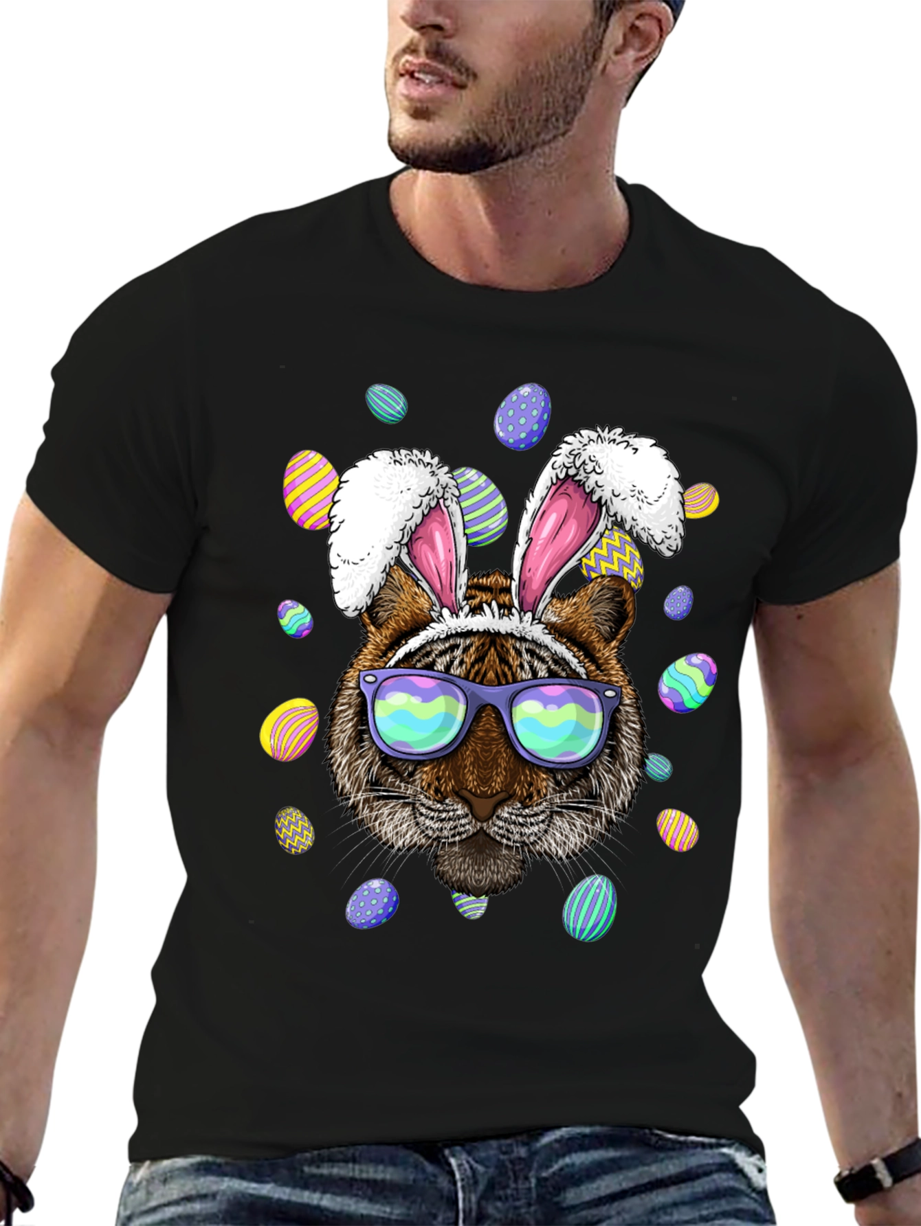 Easter Tiger Bunny Ears T-Shirt