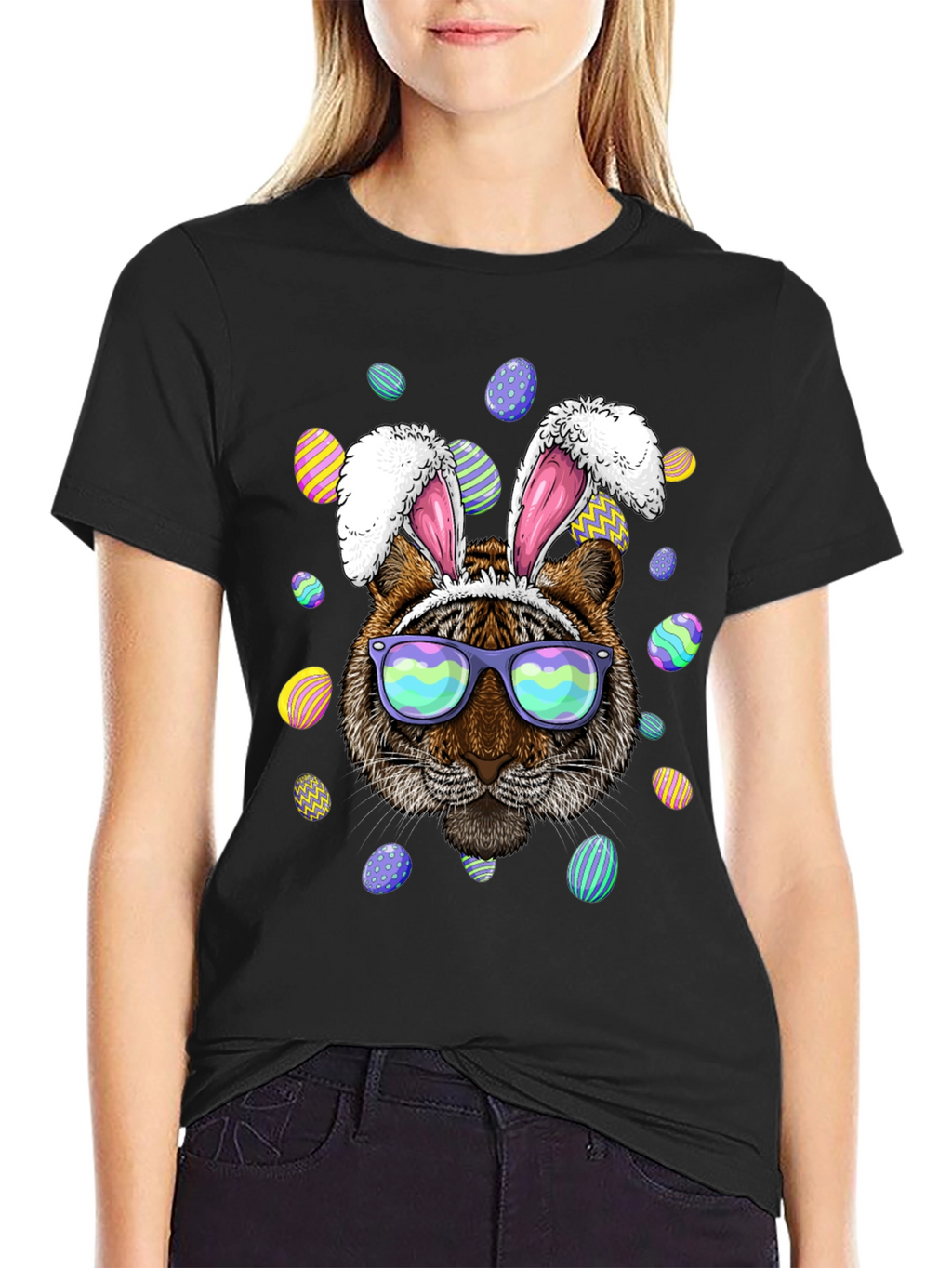 Easter Tiger Bunny Ears T-Shirt