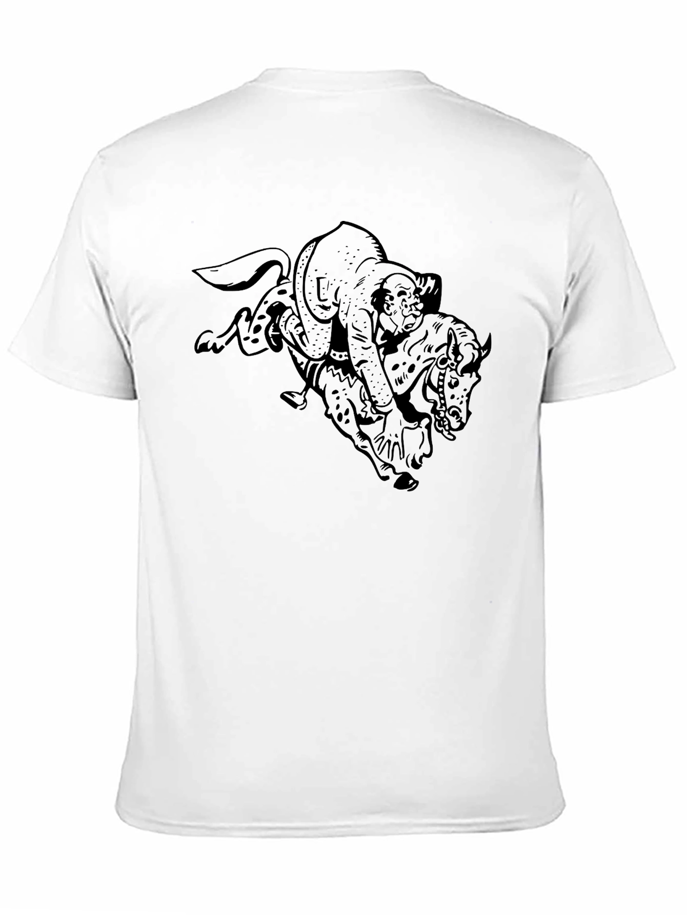 Black Graphic Tee - Bronco Rider