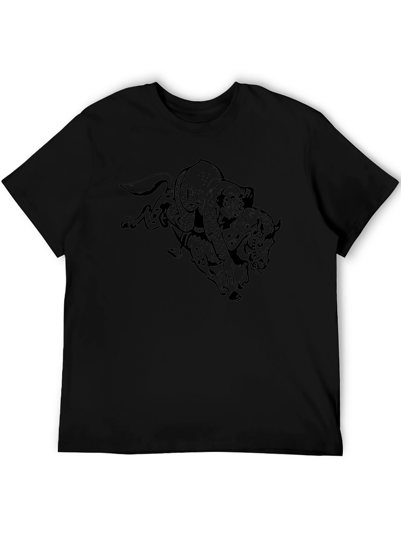 Black Graphic Tee - Bronco Rider